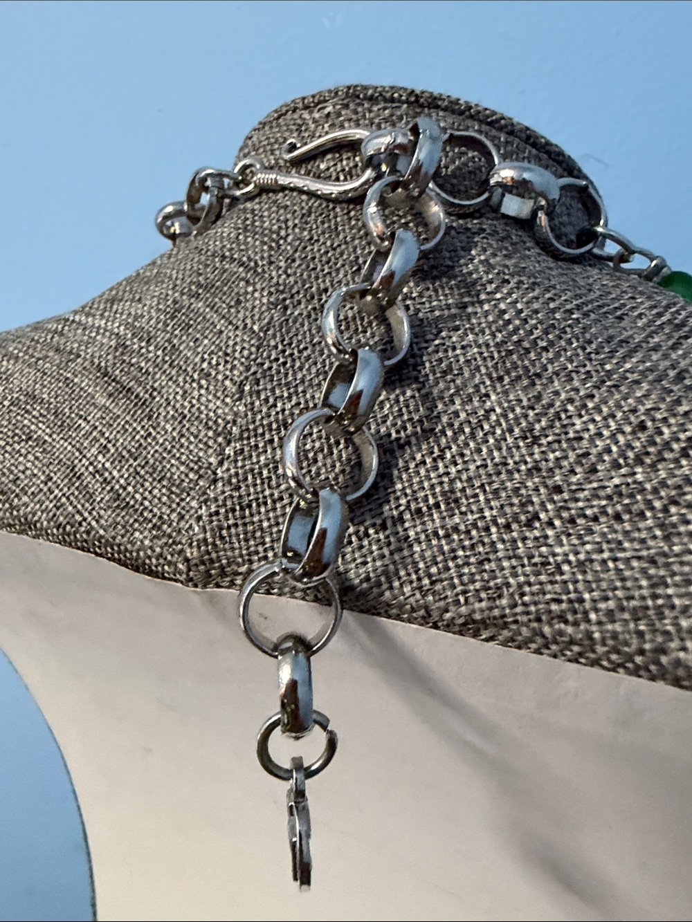 Sassy Jones Dina Frosted Green Bead Necklace - Picture 2 of 2